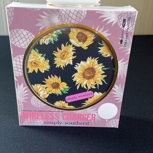 Simply Southern Mag Safe Wireless iphone Samsung Phone Charger SunFlowers